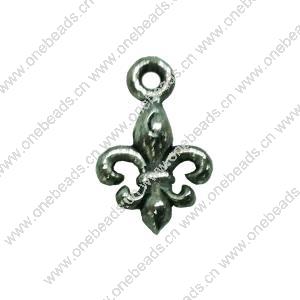 Pendant. Fashion Zinc Alloy jewelry findings. Anchor 16x10mm. Sold by Bag