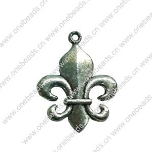 Pendant. Fashion Zinc Alloy jewelry findings. Anchor 22x16mm. Sold by Bag