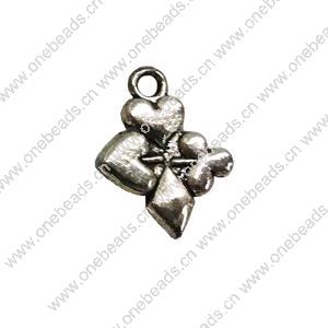 Pendant. Fashion Zinc Alloy jewelry findings. Anchor 17x13mm. Sold by Bag