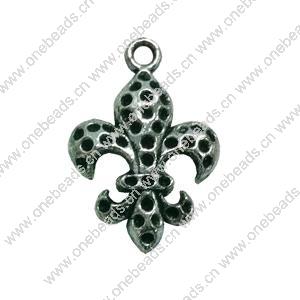 Pendant. Fashion Zinc Alloy jewelry findings. Anchor 24x15mm. Sold by Bag
