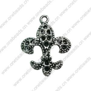 Pendant. Fashion Zinc Alloy jewelry findings. Anchor 23x16mm. Sold by Bag