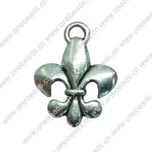 Pendant. Fashion Zinc Alloy jewelry findings. Anchor 21x15mm. Sold by Bag