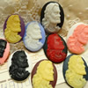 Cameos Resin Beads, A Grade, No-Hole Jewelry findings, 30x40mm, Sold by PC