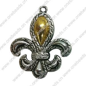 Pendant. Fashion Zinc Alloy jewelry findings. Anchor 33x23mm. Sold by Bag