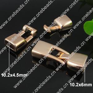 Clasps, CCB Plastic Jewelry Findings, 14k gold color, 35x13mm Hole size:10.2x4.5mm，10x6mm，Sold by Bag
