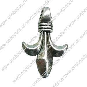 Pendant. Fashion Zinc Alloy jewelry findings. Anchor 23x15mm. Sold by Bag