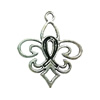 Pendant. Fashion Zinc Alloy jewelry findings. Anchor 35x25mm. Sold by Bag