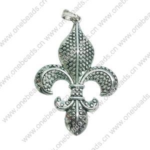 Pendant. Fashion Zinc Alloy jewelry findings. Anchor 79x45mm. Sold by Bag