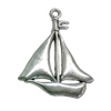 Pendant. Fashion Zinc Alloy jewelry findings. Boat 48x38mm. Sold by Bag
