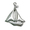 Pendant. Fashion Zinc Alloy jewelry findings. Boat 48x38mm. Sold by Bag