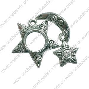 Clasps. Fashion Zinc Alloy jewelry findings.   Loop:20x20mm. Bar:17x5mm. Sold by KG