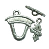 Clasps. Fashion Zinc Alloy jewelry findings.   Loop:22x20mm. Bar:15x5mm. Sold by KG
