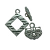 Clasps. Fashion Zinc Alloy jewelry findings.   Loop:25x18mm. Bar:15x6mm. Sold by KG
