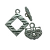 Clasps. Fashion Zinc Alloy jewelry findings.   Loop:25x18mm. Bar:15x6mm. Sold by KG