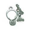 Clasps. Fashion Zinc Alloy jewelry findings.   Loop:23x13mm. Bar:13x7mm. Sold by KG
