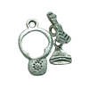 Clasps. Fashion Zinc Alloy jewelry findings.   Loop:23x13mm. Bar:13x7mm. Sold by KG