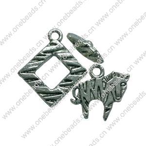 Clasps. Fashion Zinc Alloy jewelry findings.   Loop:25x21mm. Bar:12x5mm. Sold by KG