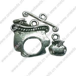 Clasps. Fashion Zinc Alloy jewelry findings.   Loop:20x20mm. Bar:20x16mm. Sold by KG