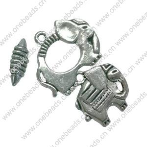 Clasps. Fashion Zinc Alloy jewelry findings.   Loop:20x25mm. Bar:14x7mm. Sold by KG
