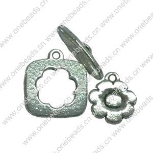 Clasps. Fashion Zinc Alloy jewelry findings.   Loop:18x15mm. Bar:18x8mm. Sold by KG