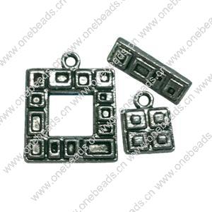 Clasps. Fashion Zinc Alloy jewelry findings.   Loop:21x17mm. Bar:15x8mm. Sold by KG