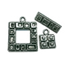 Clasps. Fashion Zinc Alloy jewelry findings.   Loop:21x17mm. Bar:15x8mm. Sold by KG