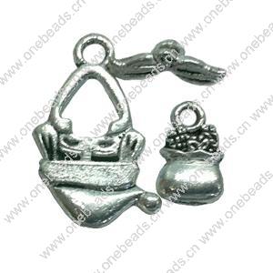 Clasps. Fashion Zinc Alloy jewelry findings.   Loop:23x11mm. Bar:12x6mm. Sold by KG