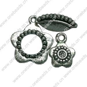Clasps. Fashion Zinc Alloy jewelry findings.   Loop:19x12mm. Bar:15x7mm. Sold by KG