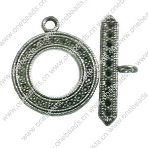 Clasps. Fashion Zinc Alloy jewelry findings.   Loop:28x22mm. Bar:32x10mm. Sold by KG