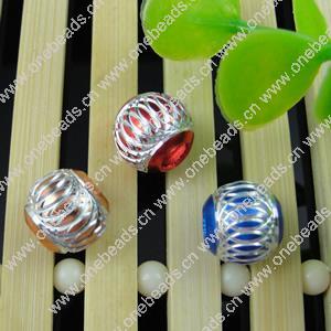 Aluminum Beads, Diamond-Cut,  Round, 10mm Sold by Bag