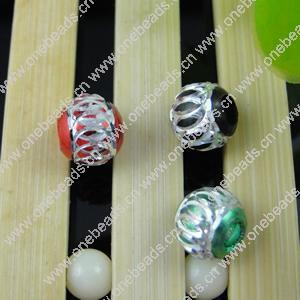 Aluminum Beads, Diamond-Cut, Round, 6mm Sold by Bag
