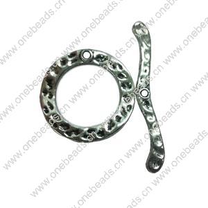 Clasps. Fashion Zinc Alloy jewelry findings.   Loop:28x28mm. Bar:45x6mm. Sold by Bag
