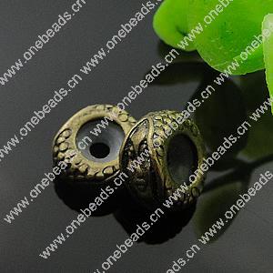Beads. Fashion Zinc Alloy jewelry findings. 10x11x5mm， Sold by Bag