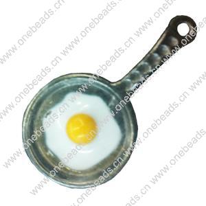 Pendant. Fashion Zinc Alloy Jewelry Findings. Lead-free. saucepan 32x17mm. Sold by Bag