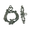 Clasps. Fashion Zinc Alloy jewelry findings.   Loop:39x27mm. Bar:35x13mm. Sold by KG
