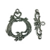 Clasps. Fashion Zinc Alloy jewelry findings.   Loop:39x27mm. Bar:35x13mm. Sold by KG