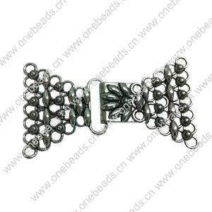 Clasps. Fashion Zinc Alloy jewelry findings.   88x45mm. Sold by KG