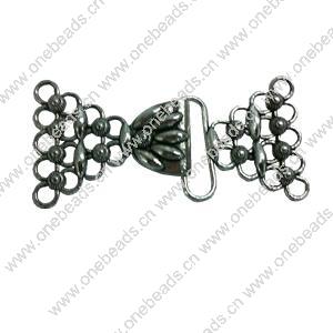 Clasps. Fashion Zinc Alloy jewelry findings.   65x33mm. Sold by KG