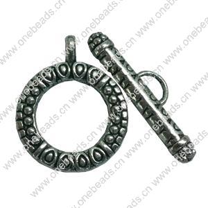 Clasps. Fashion Zinc Alloy jewelry findings.   Loop:26x23mm. Bar:26x10mm. Sold by KG