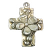 Pendant. Fashion Zinc Alloy jewelry findings. Cross 30x20mm. Sold by Bag
