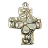 Pendant. Fashion Zinc Alloy jewelry findings. Cross 30x20mm. Sold by Bag