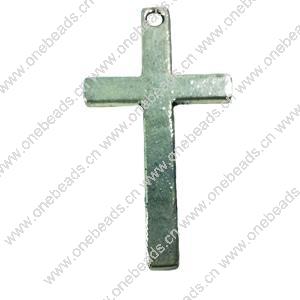 Pendant. Fashion Zinc Alloy jewelry findings. Cross 52x28mm. Sold by Bag
