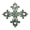 Pendant. Fashion Zinc Alloy jewelry findings. Cross 55x55mm. Sold by Bag
