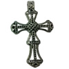 Pendant. Fashion Zinc Alloy jewelry findings. Cross 63x40mm. Sold by PC
