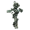 Pendant. Fashion Zinc Alloy jewelry findings. Cross 53x28mm. Sold by PC
