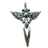 Pendant. Fashion Zinc Alloy jewelry findings. Cross 49x32mm. Sold by Bag
