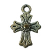 Pendant. Fashion Zinc Alloy jewelry findings. Cross 15x10mm. Sold by Bag
