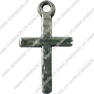Pendant. Fashion Zinc Alloy jewelry findings. Cross 18x12mm. Sold by Bag