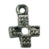Pendant. Fashion Zinc Alloy jewelry findings. Cross 13x8mm. Sold by Bag
