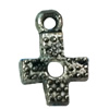 Pendant. Fashion Zinc Alloy jewelry findings. Cross 13x8mm. Sold by Bag